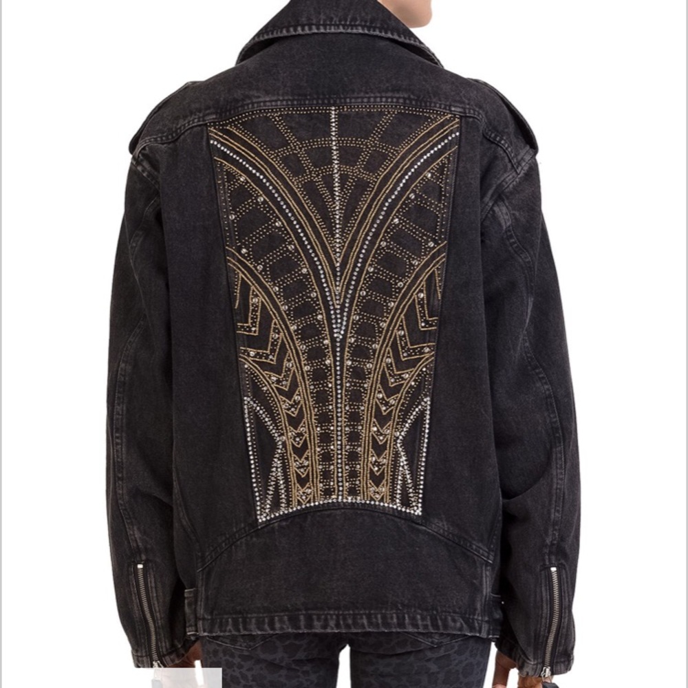 The kooples beaded denim Moro jacket